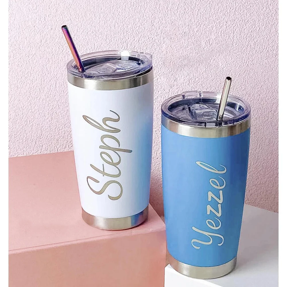 Personalized 20oz Beer Tumbler, Custom Travel Mug, Laser Engraved Tumbler, Stainless Steel Mug, Insulated Tumbler, Beach Tumbler