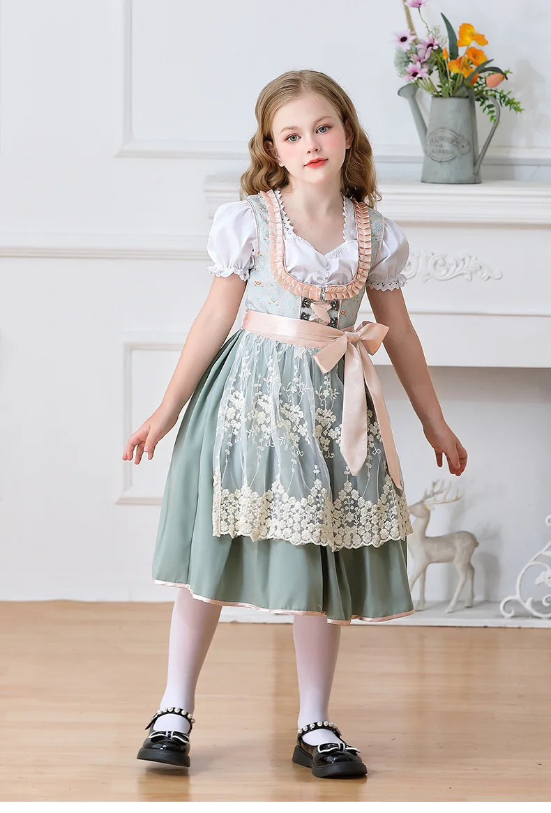 Deutsches Oktoberfest München Farm Girl Süßes Niedliches Kleid Karneval Kinderkleidung Dienstmädchen Kinderkleidung Auftrittskostüm – Detail 25