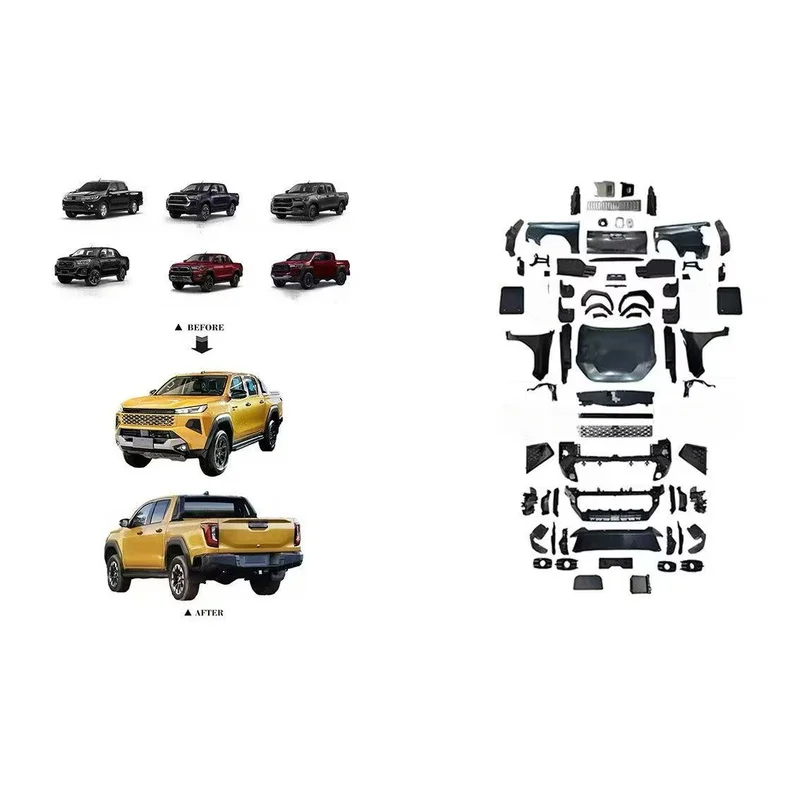 Hot Selling Body Conversion Kit Exterior Replacement Tuning 4x4 Off-Road for Hilux Revo 2016-2021 & Rocco 2019-2026