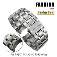 Watch accessories 22mm 23mm 24mm for Tissot 1853 Couturier T035 Stainless Steel Strap T035407A T035627A Men Business Watch Strap