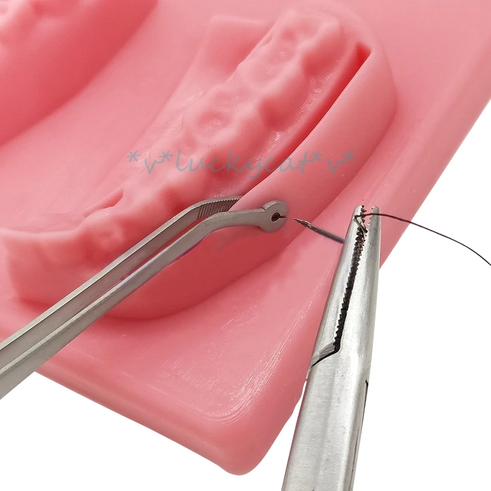 

new Dental Stainless Steel Surgical Operation Stitching Tweezer College Tweezer Cotton Dressing Forceps Serrated Tip Dental Tool