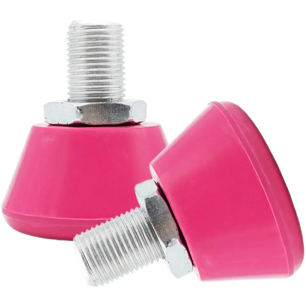 

1Pair Professional Toe Stop Plugs for Roller Skates High Grade Rubber Stainless Steel Braking Block Large Surface Area Safe