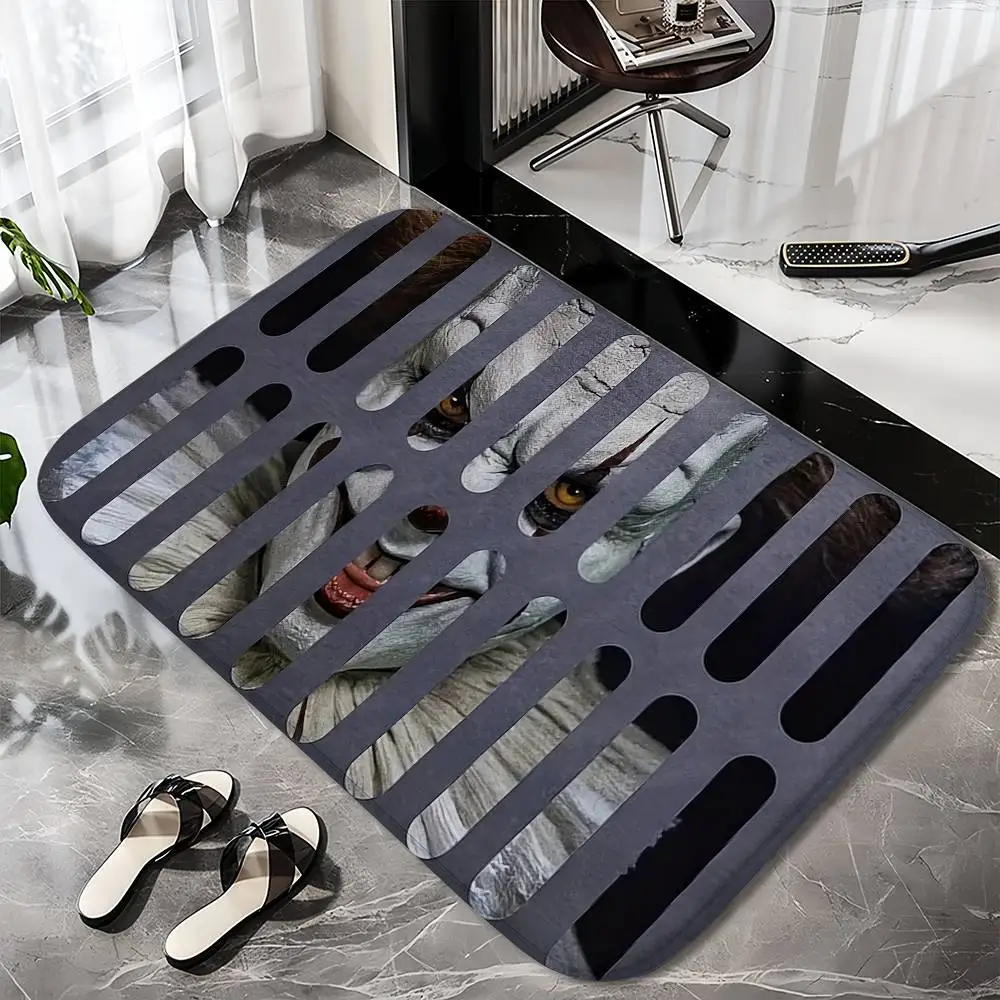 

3D Halloween Doormat Horror Movie Floor Mat Printed Large Carpets Room And Bedroom Carpets Bathroom Anti Slip Door MATS Small