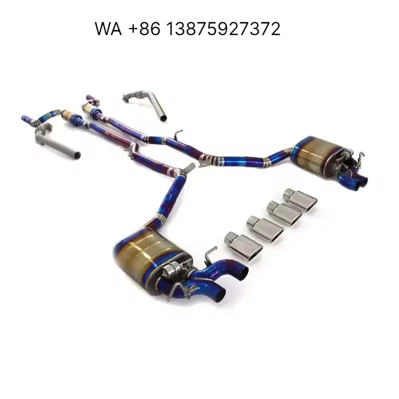 Wmwmnu for C63 W204 C Class Titanium Catback Exhaust System Valvetronic Performance Mirror Polished 1.5mm