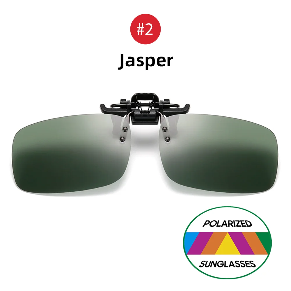 VIVIBEE Klassische Flip Up Clip auf Sonnenbrille Angeln Männer Quadratische Polarisierte Linse Nachtsicht Fahren UV400 Frauen Gläser – Detail 10