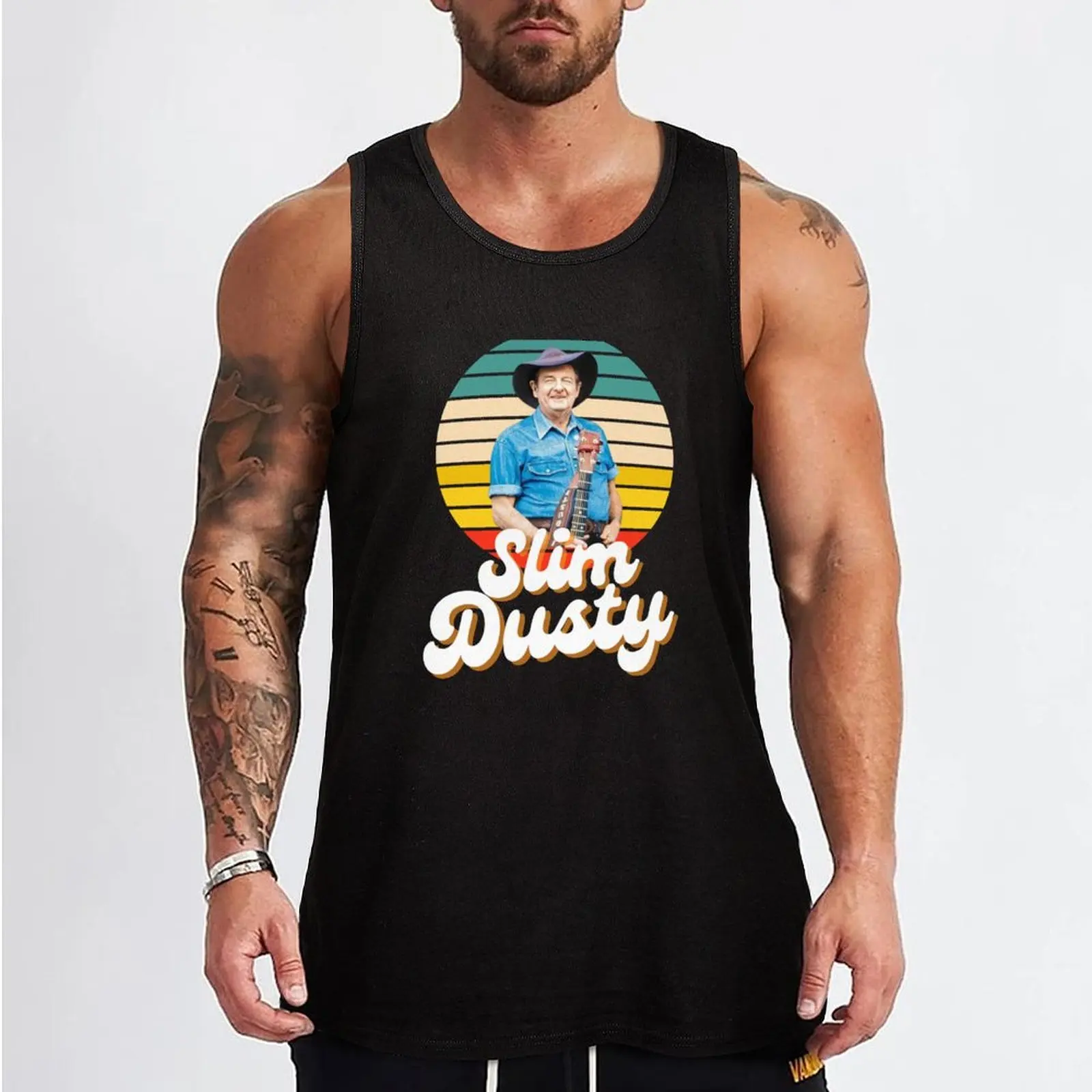 Slim Dusty Tank Top Men's fitness t-shirt tops