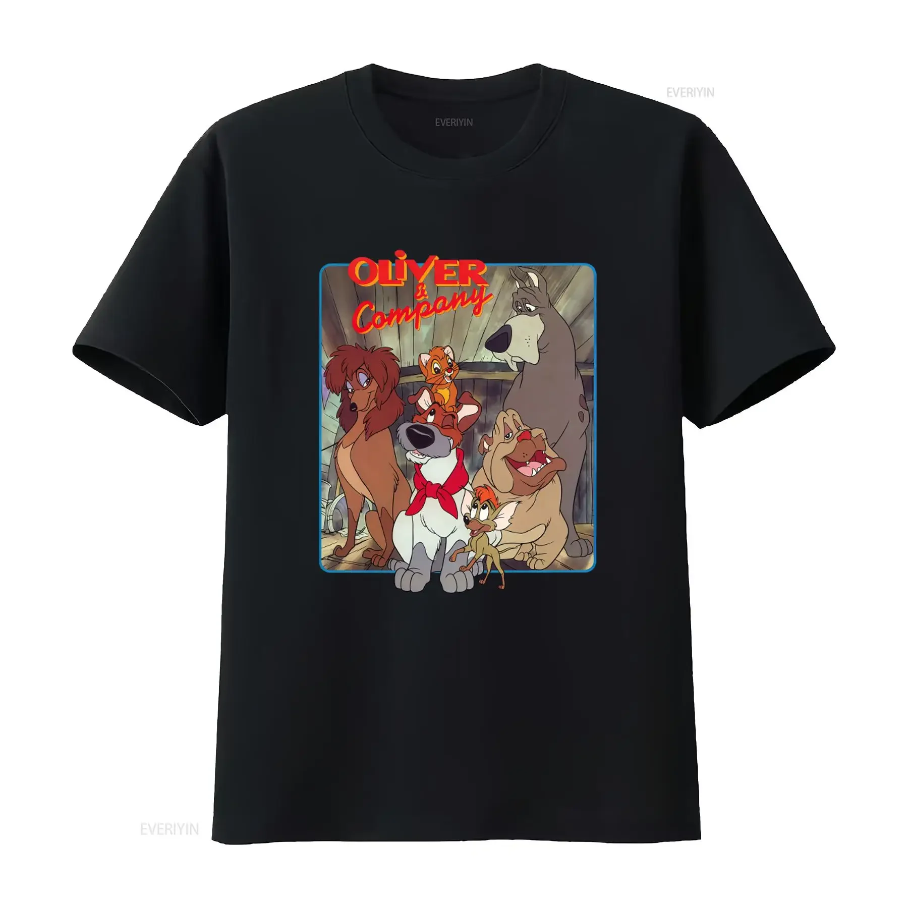 Oliver Company Cartoon Print T Shirt Cotton Sizes S 5XL YI332 vintage Washed designer clothes Stylish Slightly Unisex homme