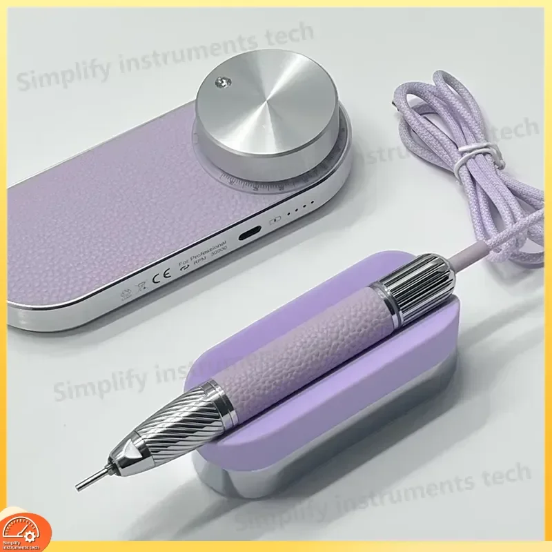 Waterproof Brushless Nail Drill 30000 RPM Rechargeable Portable Professional Nail File for Manicure Pedicure Salon