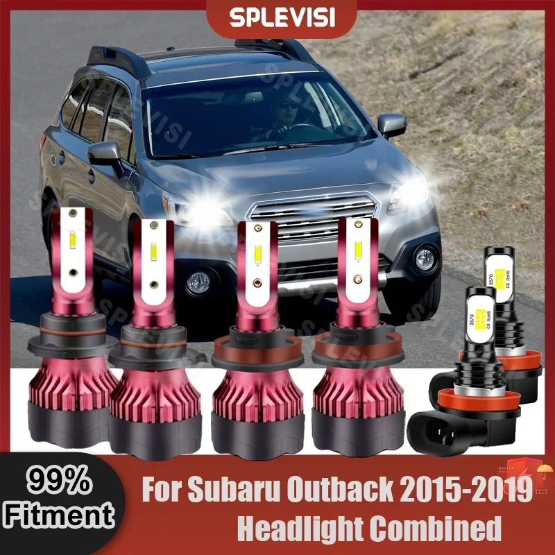 

Replacement High Low Beam Fog Lamp Bulbs Kit For Subaru Outback 2015 2016 2017 2018 2019 LED Car Light White Plug & Play