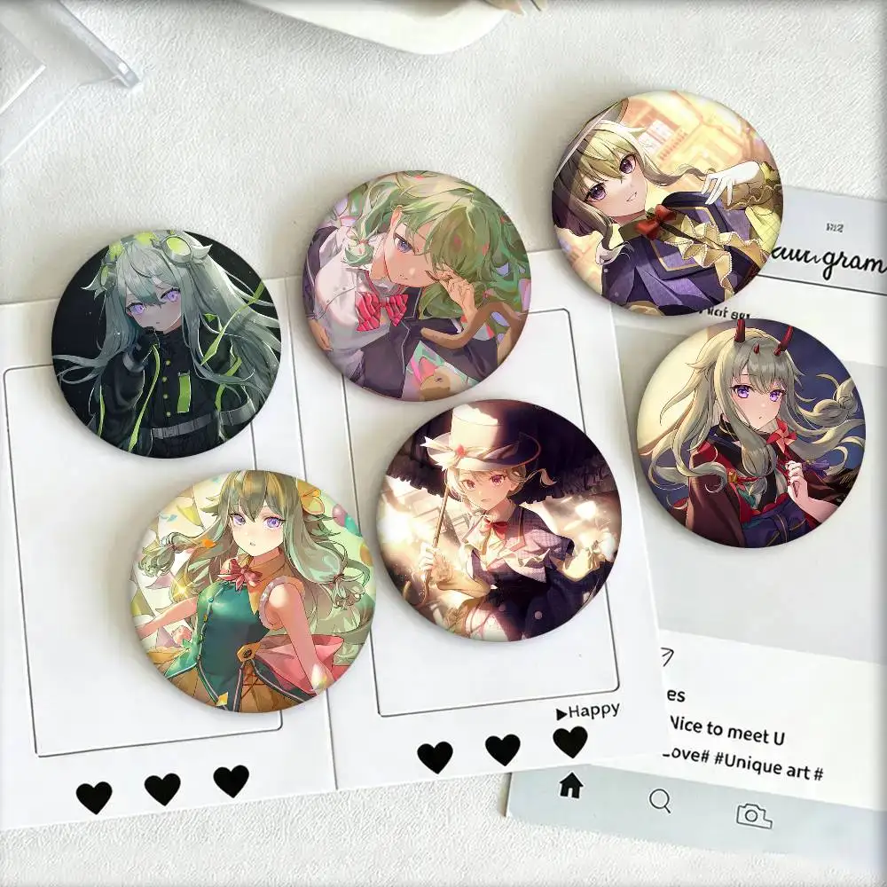 Cartoon Idol K-Kusanagi Nene Round Badge Lapel Pin Backpack Clothing Jewelry Accessories Gift Brooch