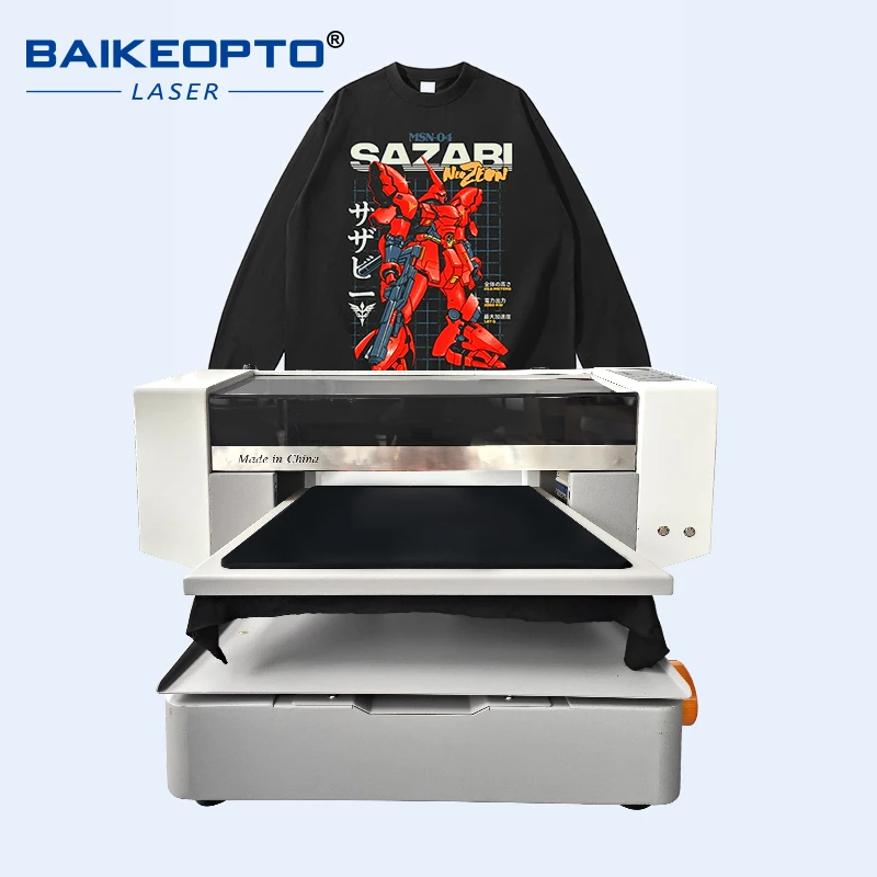 Automatic T-shirt DTG Printer 40*50cm Width for Cloth Set 2pcs i3200 Heads CMYKW DTG Single Station Inkjet Printer