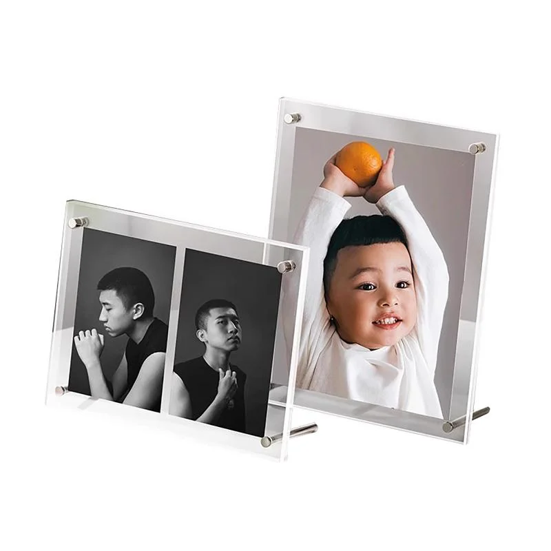 AttireTrovePersonalized Acrylic Transparent Photo Frame Table Crystal Postcard Display Stand Desktop Photo Frame Table Card