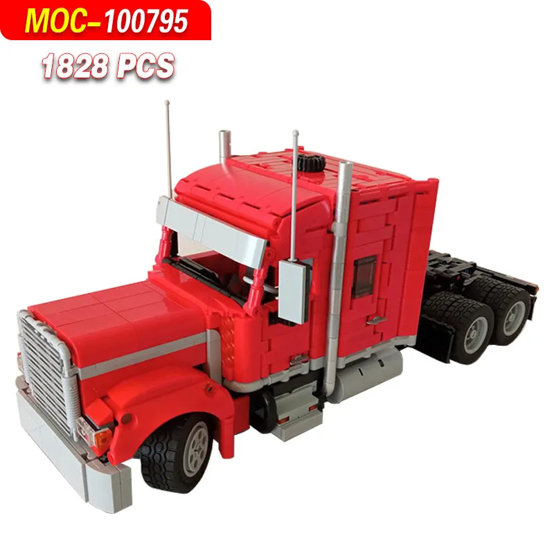 Конструктор MOC-100795: Классический грузовик, 1828 деталей, универсальная механическая система, развивающая игрушка-головоломка, подарок
