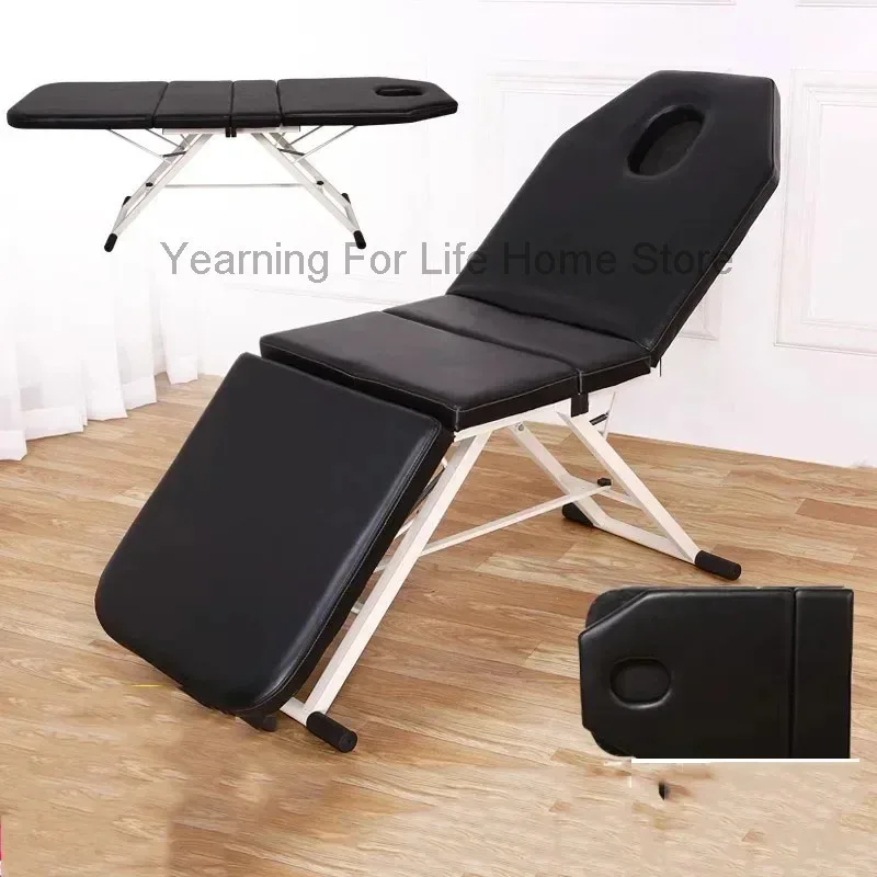 

Aesthetic Stretcher Beauty Folding Bed Professional Chair Salon Portable Massage Treatment Maca Portatil Tattoo Furniture JGY
