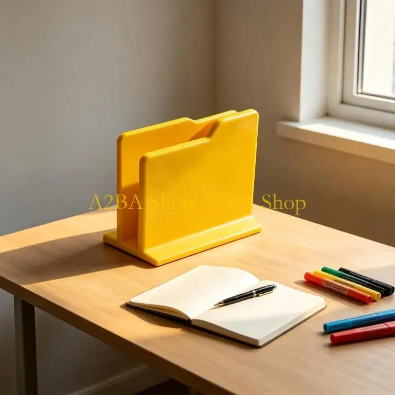 A2BA Vertical Notebook Stand for Desk, Open Slot Laptop Bracket Holder