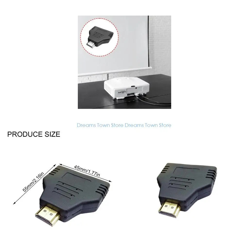 

HX6A HDTV Male To Double Female Extension Cable HDTV Wire Replacement for HDTV Monitor Gaming Console Projector Accessoires