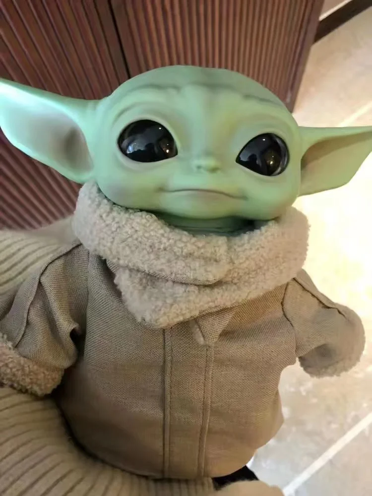 Star Wars 28cm Pvc Yoda Figure Grogu Plush Action Figure Toys Yoda Baby The Mandalorian Anime Dolls Gifts Children Toys Model