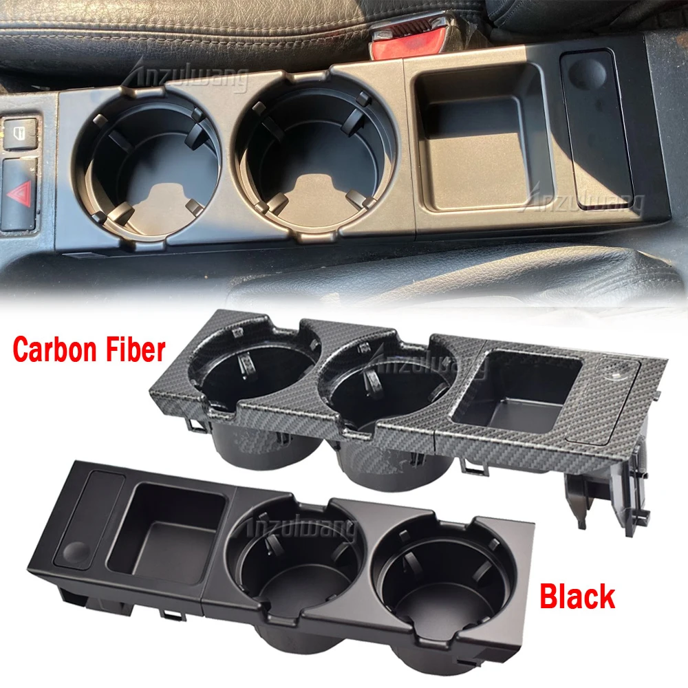 سيارة مركز وحدة التحكم كأس الماء حامل زجاجة مشروبات حامل عملة صينية لسيارات Bmw 3 سلسلة E46 318I 320I 98-06 51168217953 أسود
