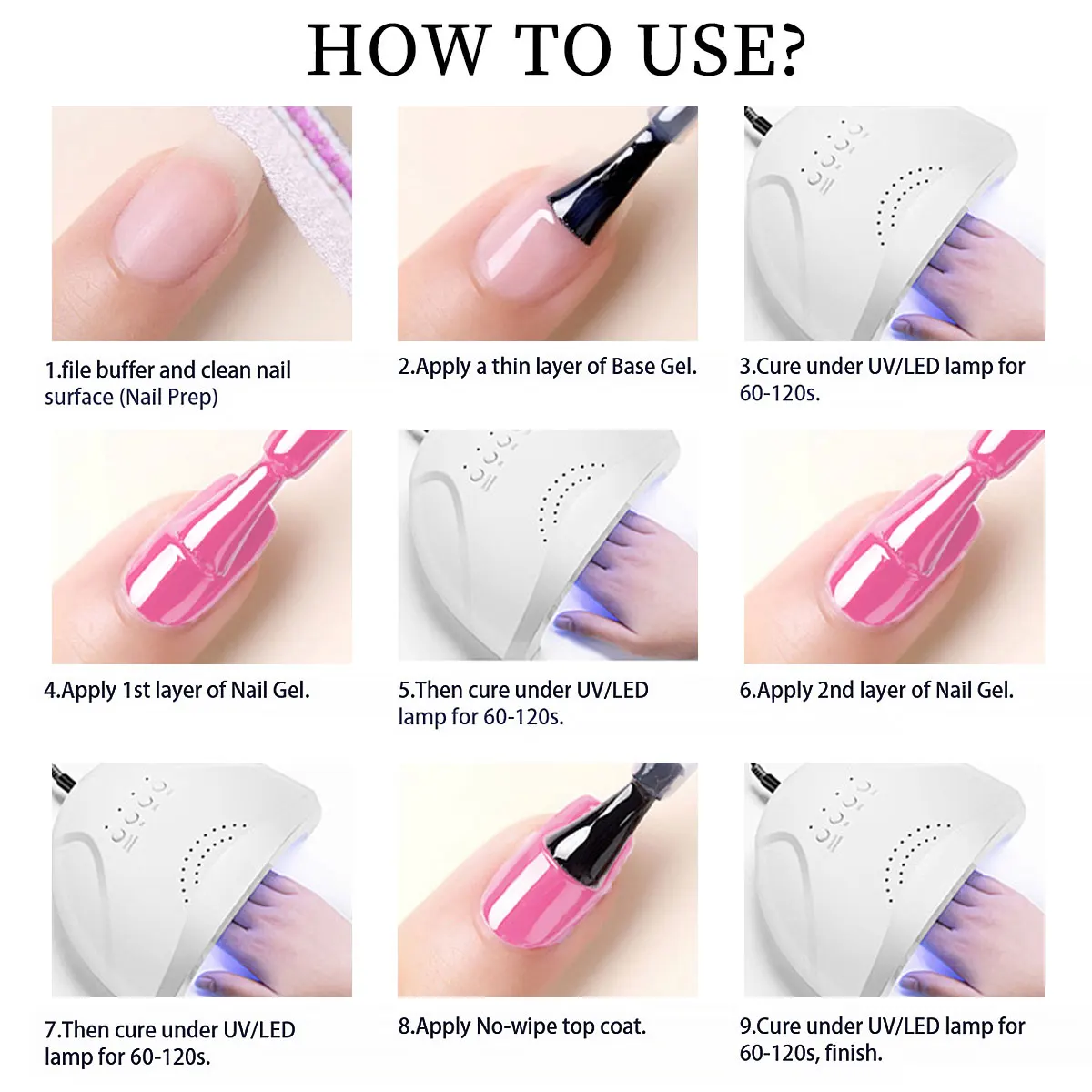 ชุดเจลทาเล็บ 6 ชิ้น ขนาด 7 มล./0.24 ออนซ์, แบบลอกออกได้/ใช้กับหลอดไฟ LED, ตกแต่งเล็บได้ยาวนาน, สูตรไม่มีกลิ่น, อุปกรณ์ทำเล็บ, ยาทาเล็บ, ขนาด S