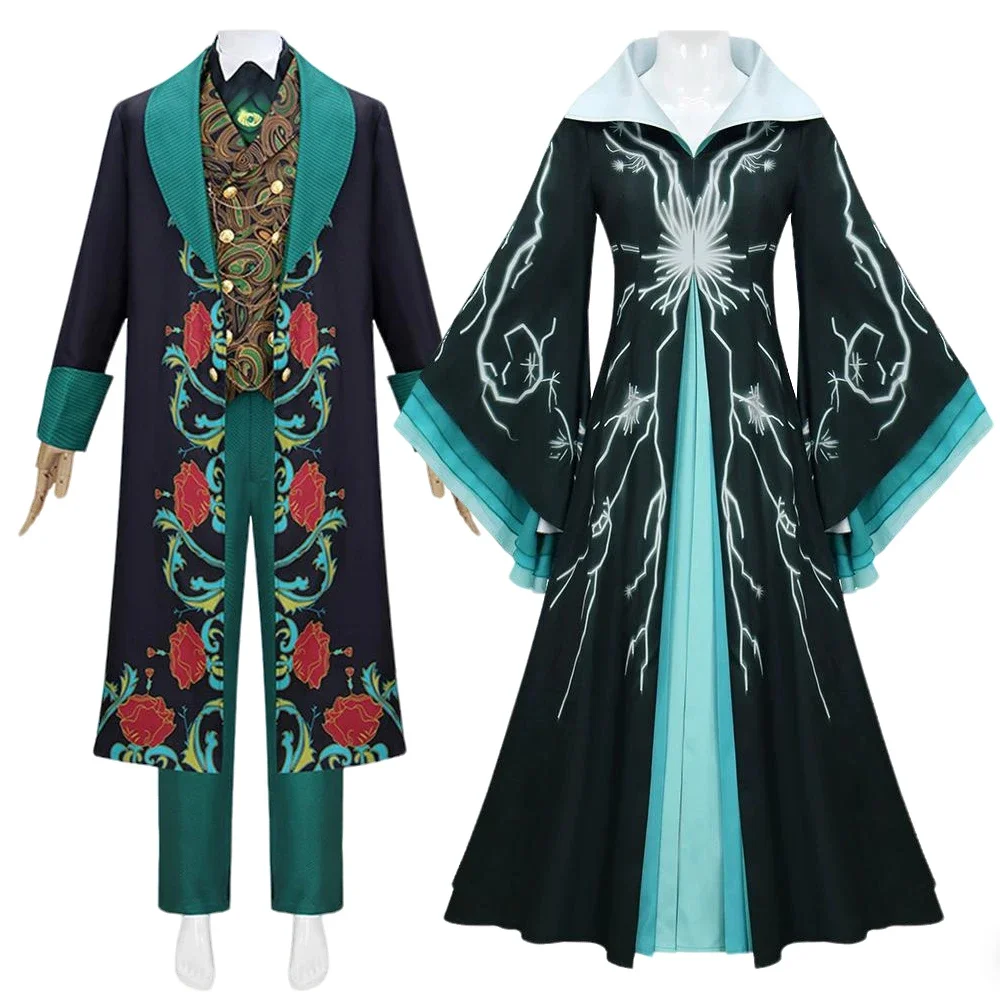 

Movie Cosplay Wicked Madame Morrible Wizard of Oz Costume Women Men Wizard Witch Dress Stage Uniform Halloween Carnival Costumes
