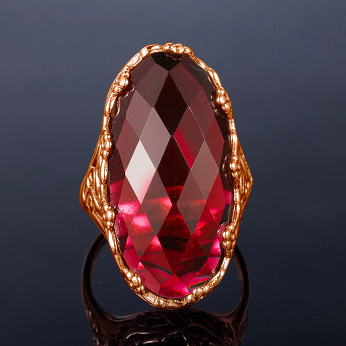 Szjinao ضخمة 14*27 مللي متر حجر كبير روبي خواتم خمر الصلبة فضة 925 كبير مصمم مجوهرات للنساء هدية حفلة 2025 #6