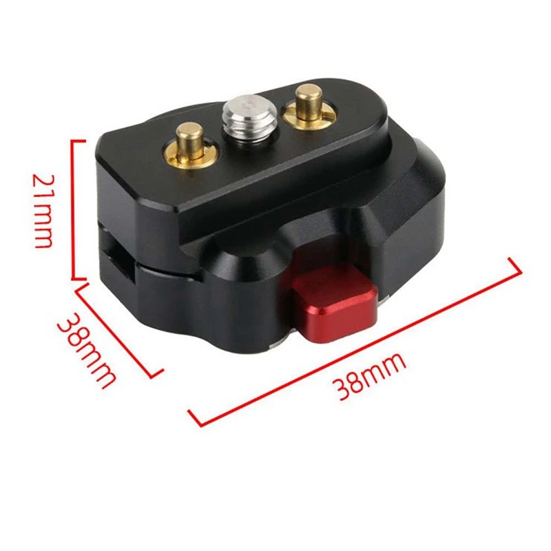 1 Piece Mini Quick Release Base Camera Release Plate Holder Stabilizer ,Black+Titanium