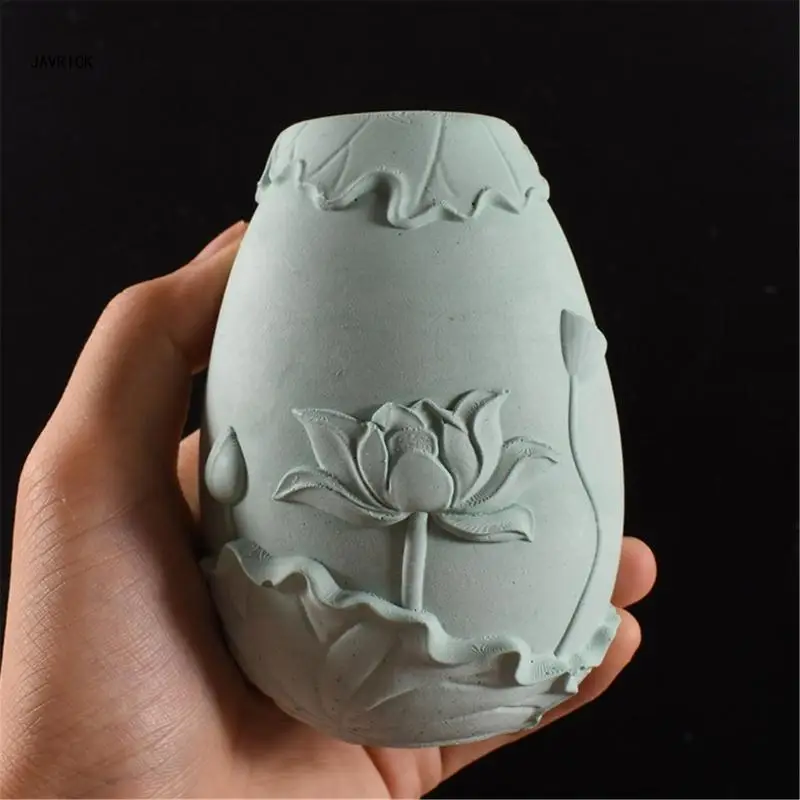 Silicone Mold for Home Decoration Decorative Embossed Flower Storage Container Gypsum Mould Handmade Jewelry Supplies D0LC