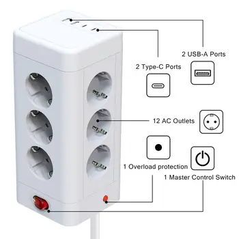 10 best sales wieża z listwą zasilającą - №6