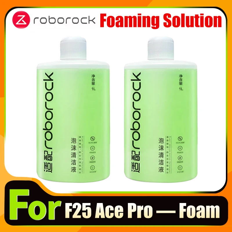 Liquid For Roborock F25 Ace Pro-Foam Parts Vacuum Cleaner Cleaning Solution Cleaning Fluid Accessories 1L