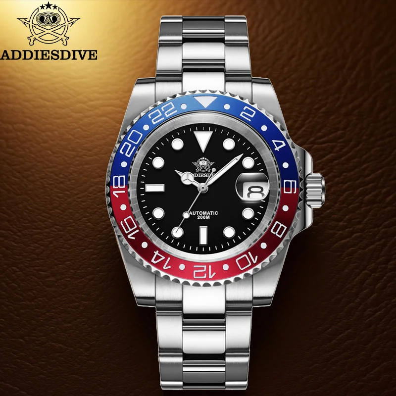 

ADDIESDIVE Men's Watch Luxury Business Sapphire Japanese 8215 Mechanical Watch 20Bar Waterproof BGW9 Luminous New Diver Watch