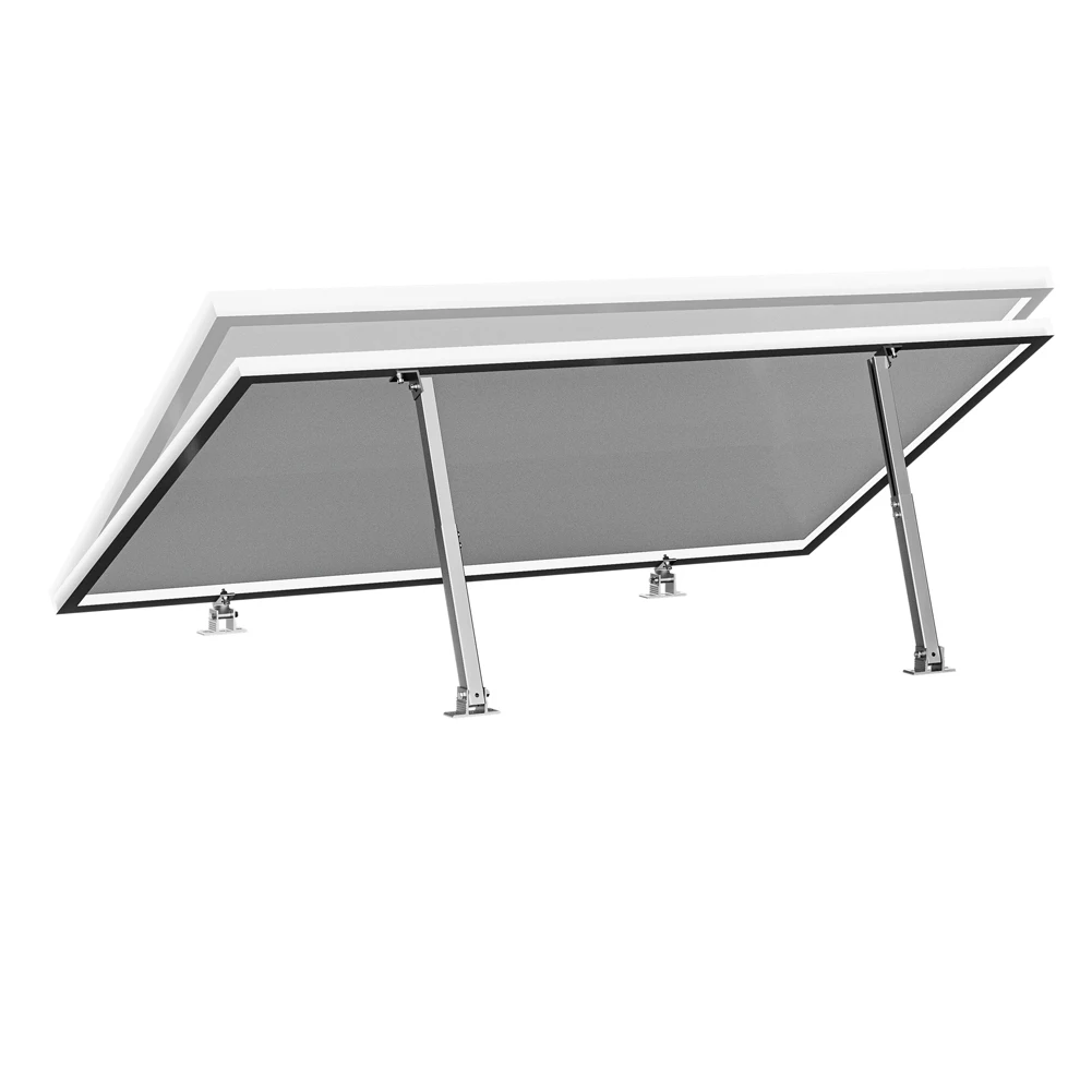 Solar Panel Mount Support Adjustable Solar Panel Mounting Bracket Aluminum Alloy Flat Roof Mount Holder 15-30 Degrees