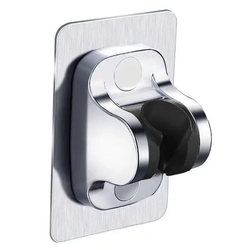 Shower Holder Suction Cup Holder Adjustable Showerhead Holder Plating Shower Rail Head Bathroom Wall Mount Bracket