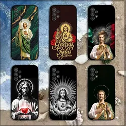 San Judas Tadeo ART Phone Case For Samsung Galaxy A13,A21s,A22,A31,A32,A52,A53,A71,A80,A91 Soft Black Shell