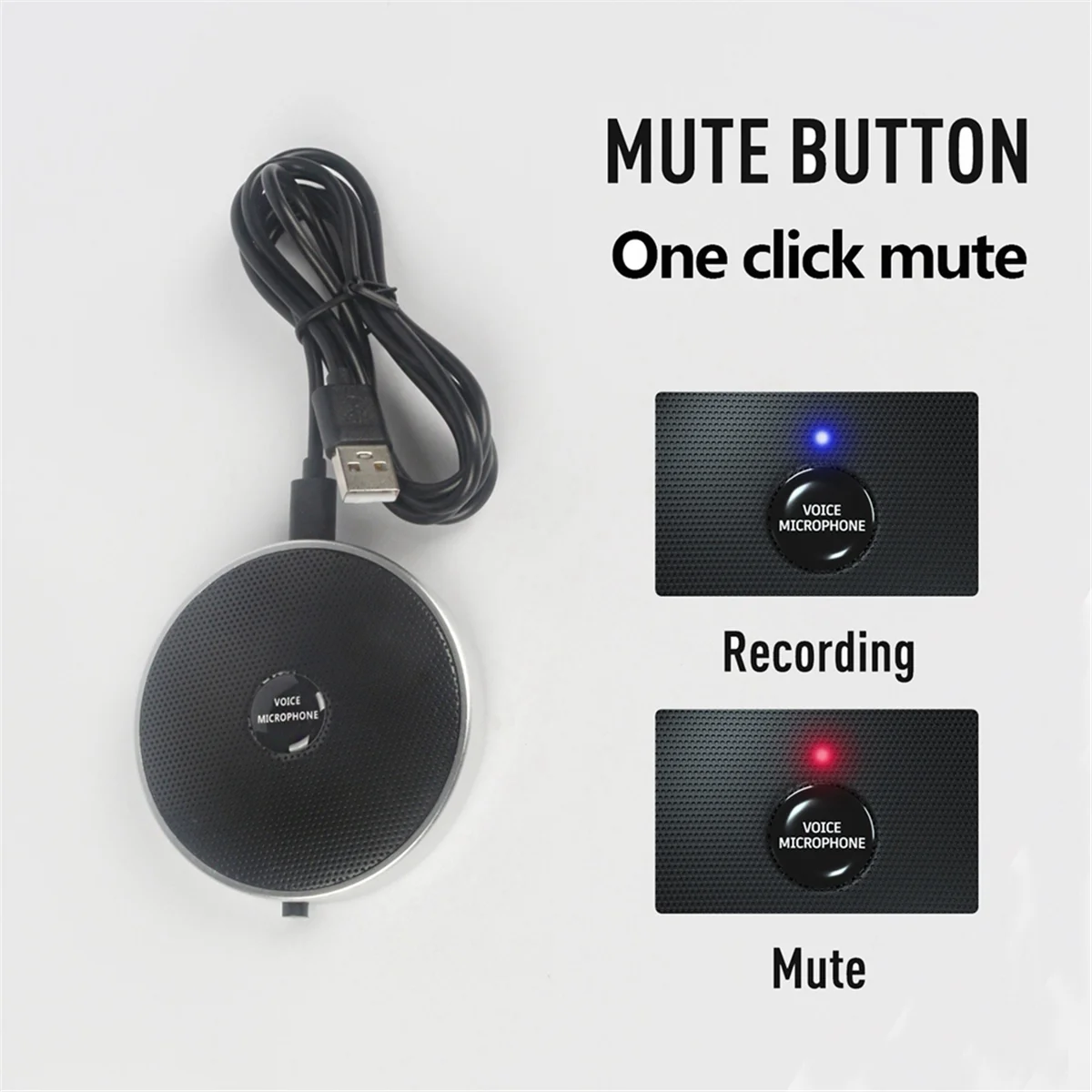 Микрофон для конференц-зала, USB-интерфейс, микрофон-конденсатор, настольный компьютер для конференц-чата, видеоконференции