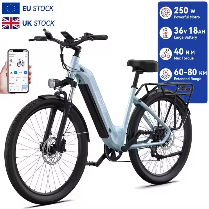

27.5inch Electric Bike Motor City Electric Bicycle MTB Ebike for Adults 250w 36v 18.2AH