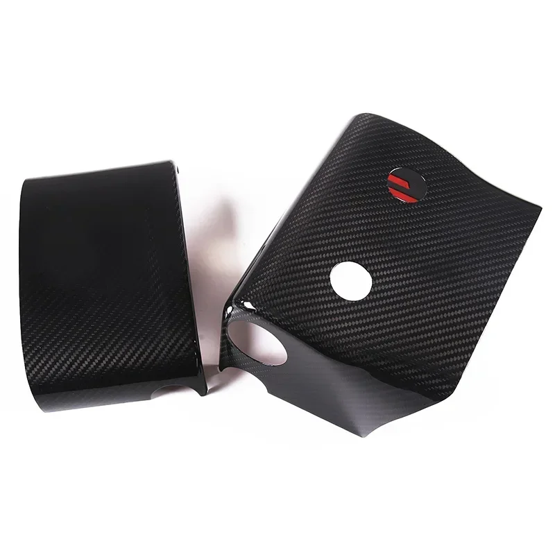 For 2013-2025 Jaguar F-TYPE real carbon fiber car steering wheel steering column protective cover car interior accessories 2Pcs