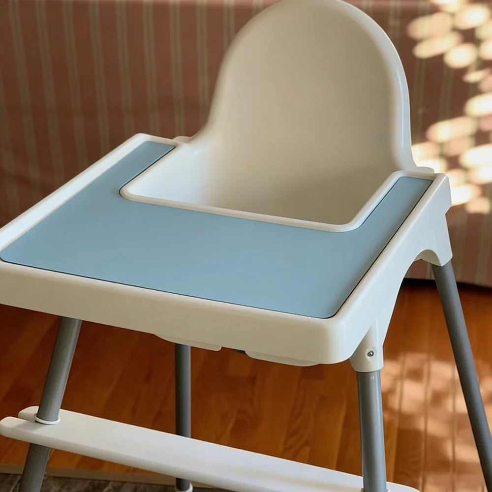 

Силиконовый коврик для стульчика для кормления, посуда для малышей, для мальчиков и девочек, без BPA, обеденный коврик для малышей