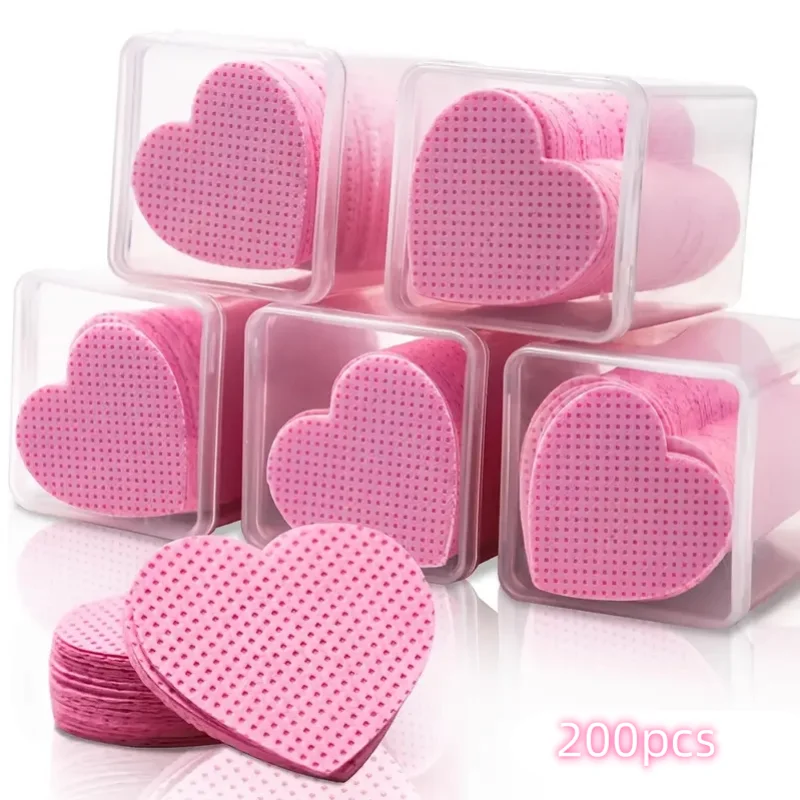200Pcs Wipes Paper Cotton Eyelash Glue Remover Wipe Mouth Of The Glue Bottle Prevent Clogging Glue Cleaner Pads Lash Extension