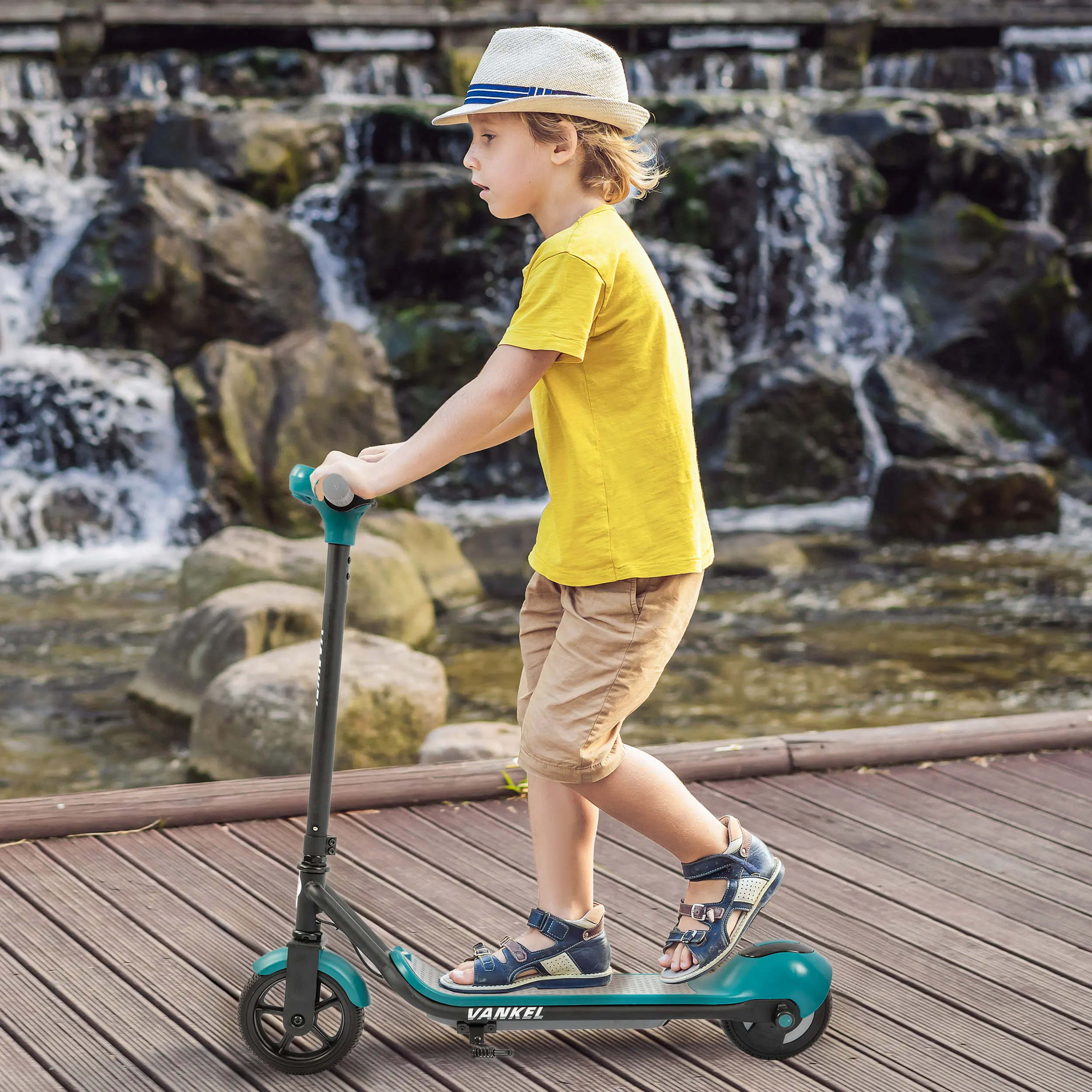 Sinaopus 6,5-inch e-scooter voor kinderen Elektrische scooter bereik 8-10 km elektrische auto met LED-display voor meisjes en jongens