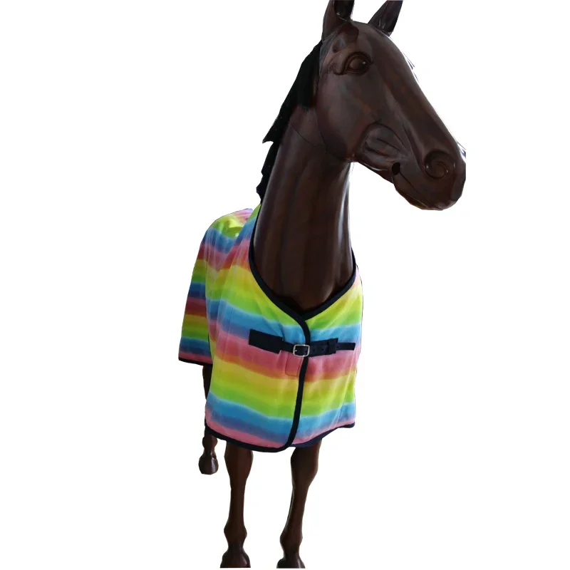 Horse Equipment Rainbow Fleece Rug Comfort Stylish for Horses