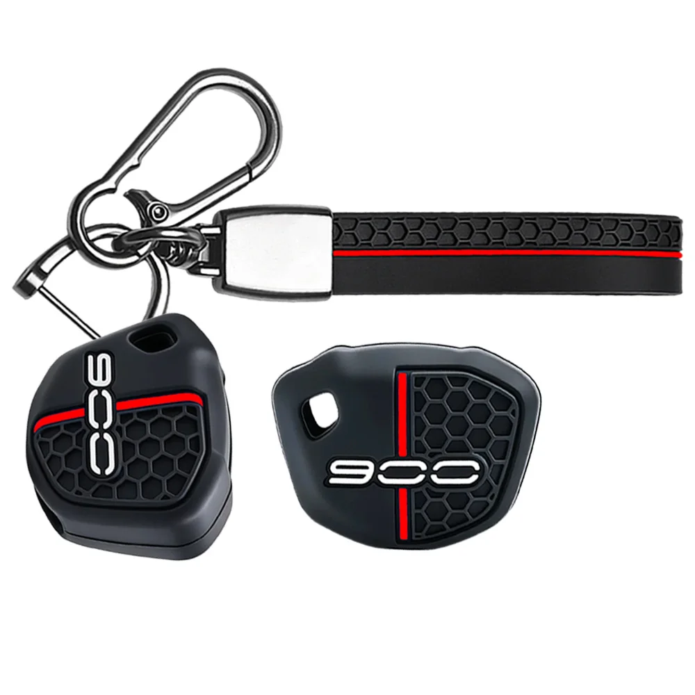 New Style For Kawasaki Z650 Z900 Z650RS Ninja 650 2017-2023 2024 Motorcycle Silicone Key Case Cover Shell Key Ring KeyChain