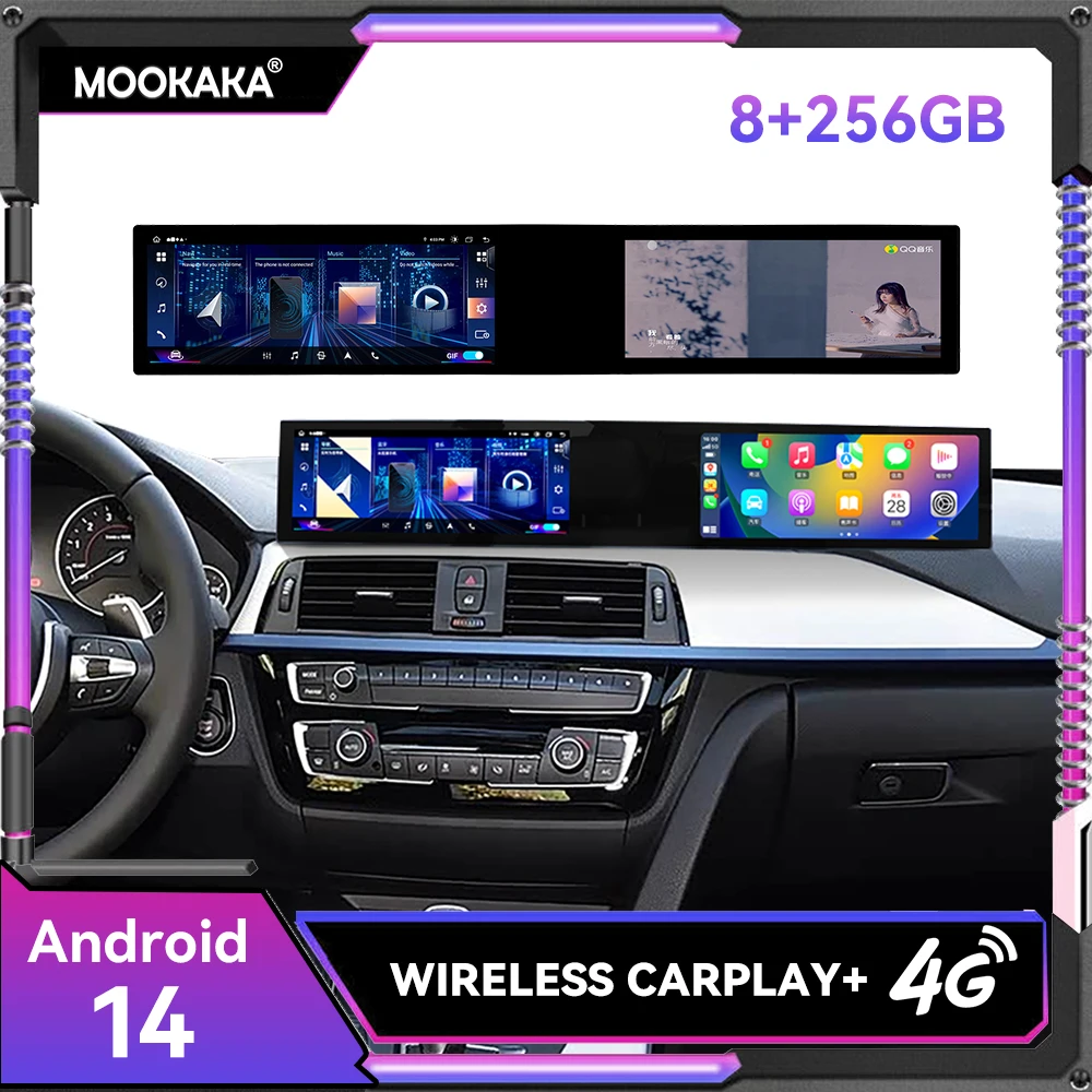 21-Zoll-QLED-Bildschirm Android Autoradio Multimedia-Videoplayer für BMW 3er F30 F31 NBT EVO 2013-2019 System Carplay GPS Stereo
