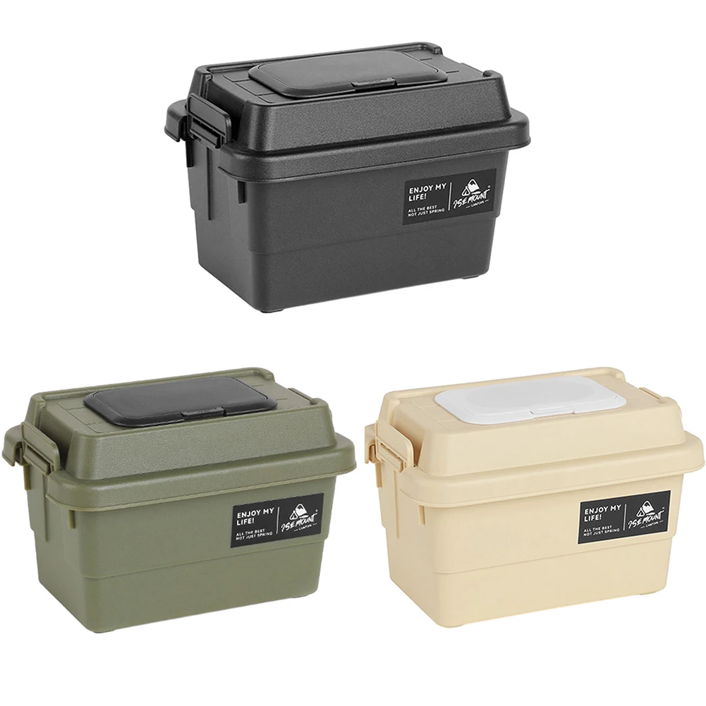 1.1L Outdoor Camping Storage Box Travel BBQ Utensils Organizer Seasoning Bottle Storage Box Portable Desktop Tissue Container