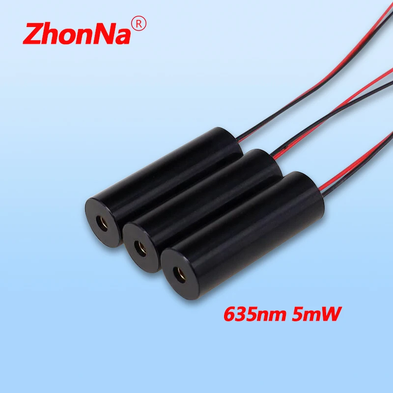 Módulo laser vermelho 635nm 5mW, 10x30mm, óptica de ponto único, lente de vidro de mira localizador, tensão de entrada 3-5V, acessório de instalação