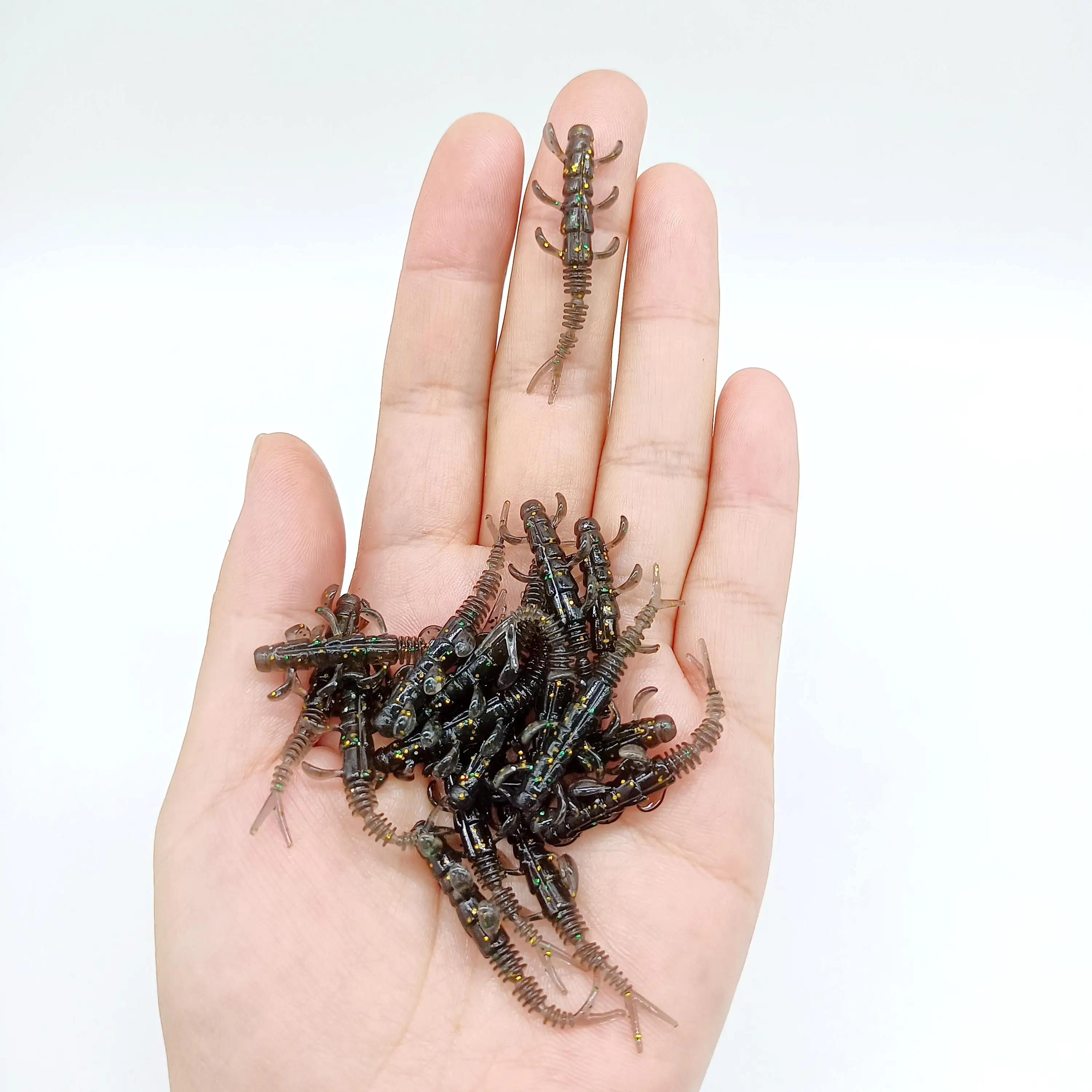 DUODUOYU 10PCS TPE Schwimmende Mini Wurm Weiche Angeln Lockt 0,35g/40mm Jig Wobbler Silikon Künstliche Köder bass Fishing Tackle – Detail 12