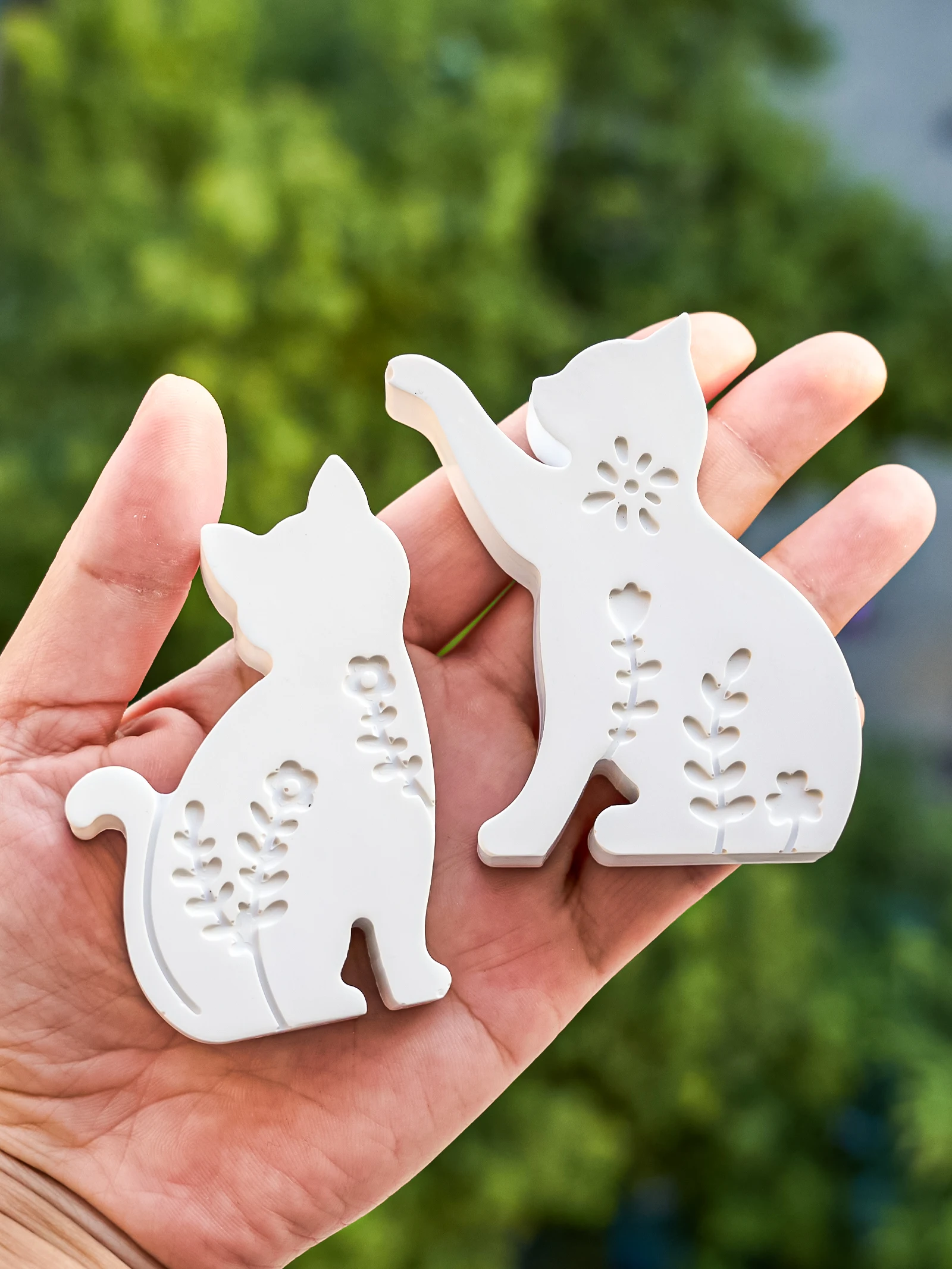 イースターウサギシリコンキャンドルモールド、DIYキャットバ - 3D Printing Ptc のレビューと価格