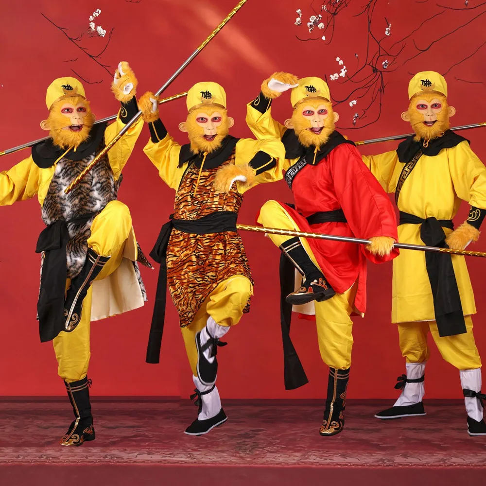 

Sun Wukong Costume Monkey King Clothing Suit Great Sage Equal to Heaven Carnival Festival Performance (Not Include Stick)