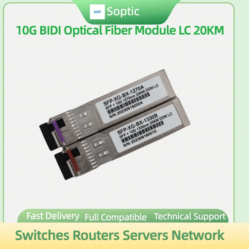 

10G BIDI SFP+ Optical fiber module 20km LC WDM SFP 1270/1330NM sfp transceiver of 10g