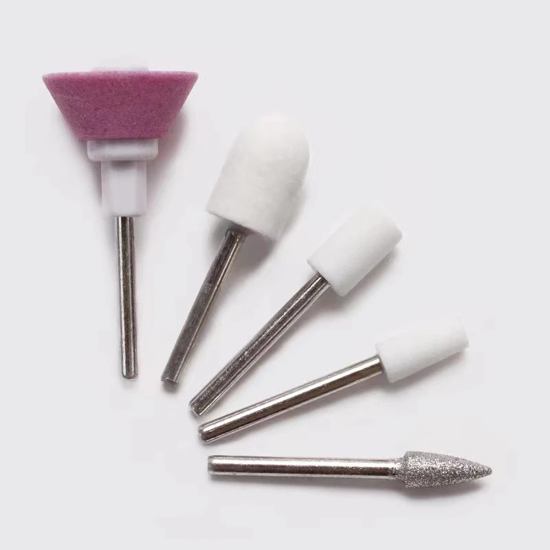 5Pcs/Set Portable Nail Pedicure Polishing Adamas Easy to clean Nail Tool Nail Specific Tools Nail Drill Bit Remove Dead Skin