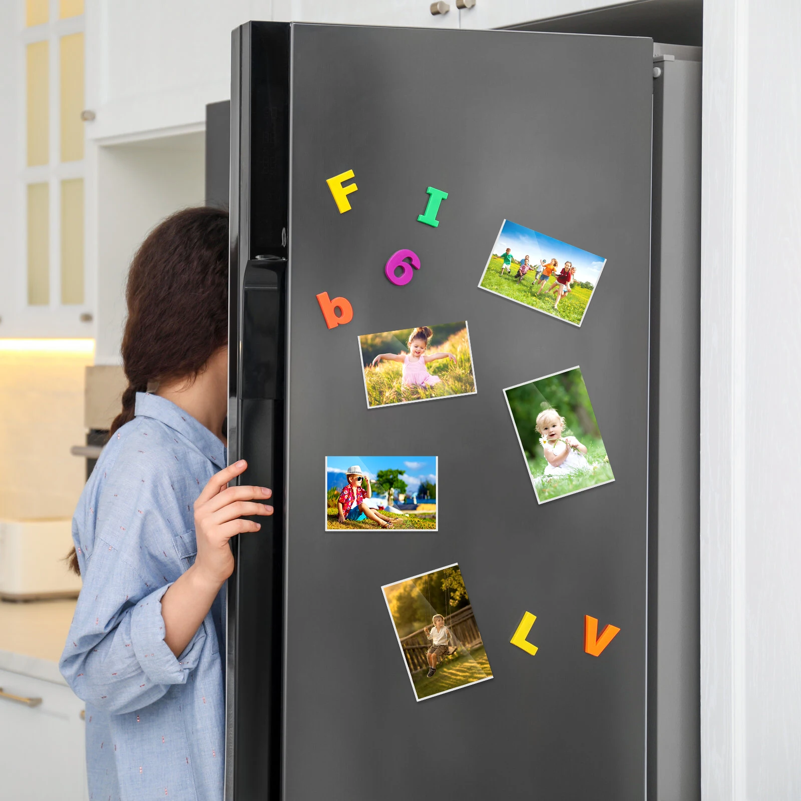 Magnetic Picture Frames Magnet Photo Frame Pockets Postcard Holder Decorations for Refrigerator,Fridge,Locker,Office Cabinet